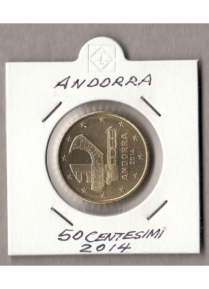 2014 - 50 centesimi ANDORRA Chiesa di Santa Coloma Fdc 